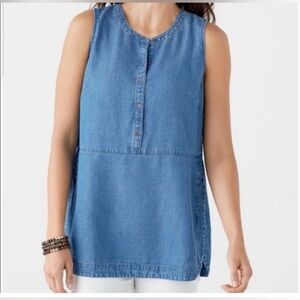 J. Jill Sleeveless Denim Top